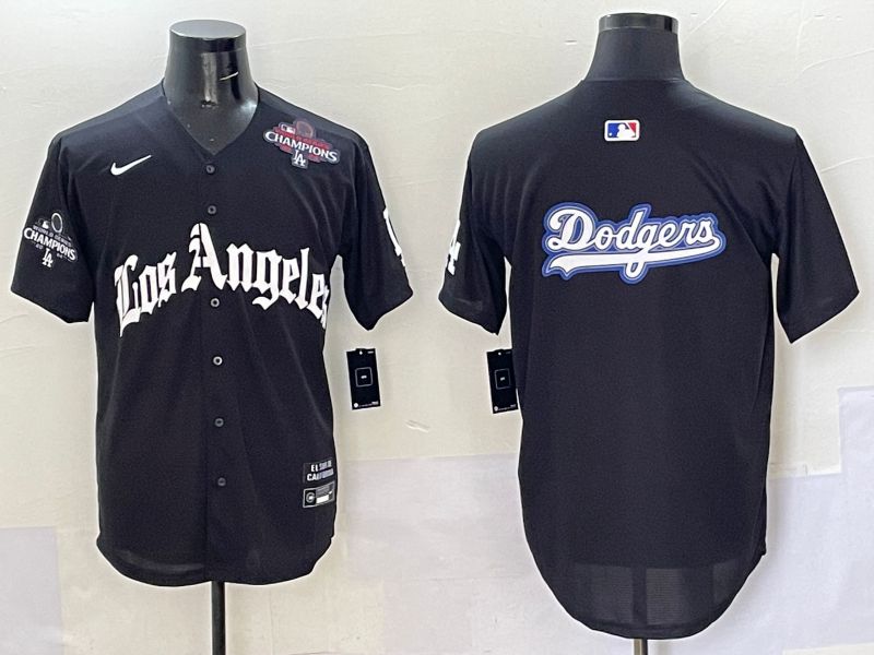 Men Los Angeles Dodgers Blank Black Five generations Joint Name 2025 Nike MLB Jersey style 67->los angeles dodgers->MLB Jersey